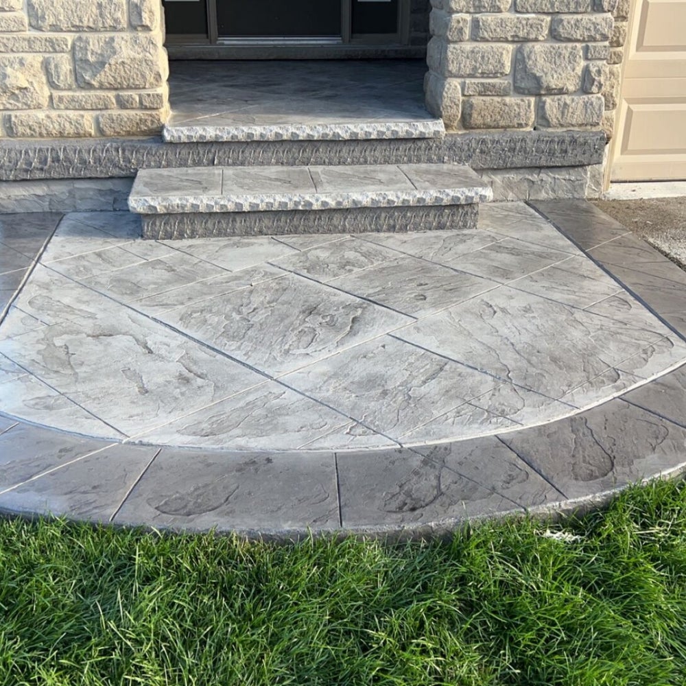 Stamped concrete patio